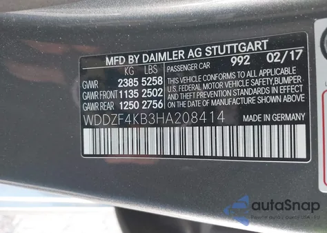 2017 Mercedes-Benz E 300 4Matic из США, поврежденный, VIN WDDZF4KB3HA208414